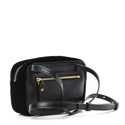 Saint Laurent Velour Matelasse Monogram Lou Belt Bag Black 3 of 11