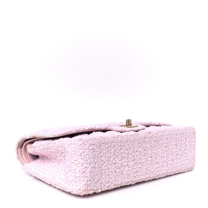 Chanel Tweed Medium Double Flap Pink 4 of 13