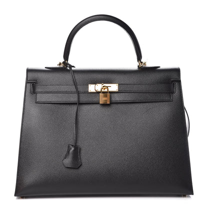 Hermes Epsom Kelly Sellier 35 Black 1 of 42