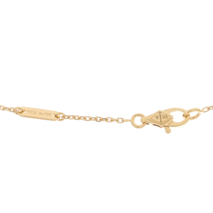 Van Cleef & Arpels 18K Yellow Gold Mother of Pearl Sweet Alhambra Butterfly Pendant Necklace 3 of 6