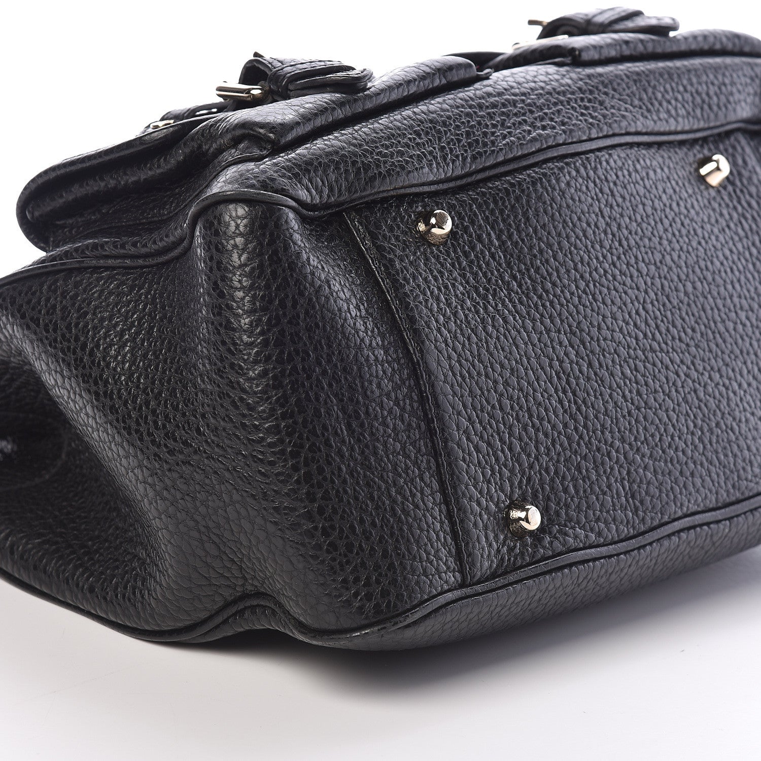 Burberry Heritage Grain Front Pocket Tote Black 8 of 9