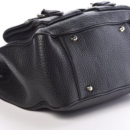 Burberry Heritage Grain Front Pocket Tote Black 8 of 9