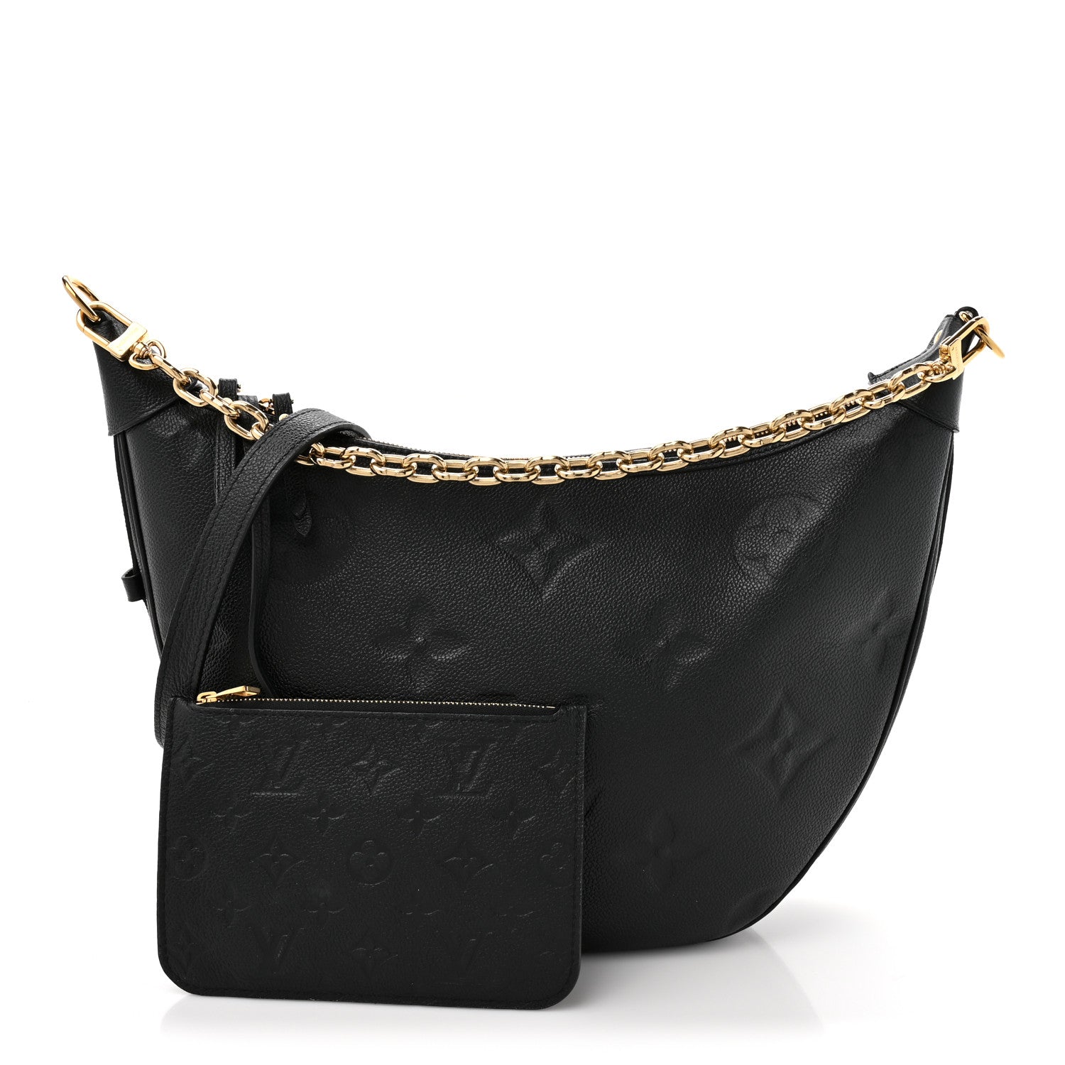 Louis Vuitton ボディバッグ ブラック Louis Vuitton Empreinte Monogram Giant Loop Hobo Black 1819810