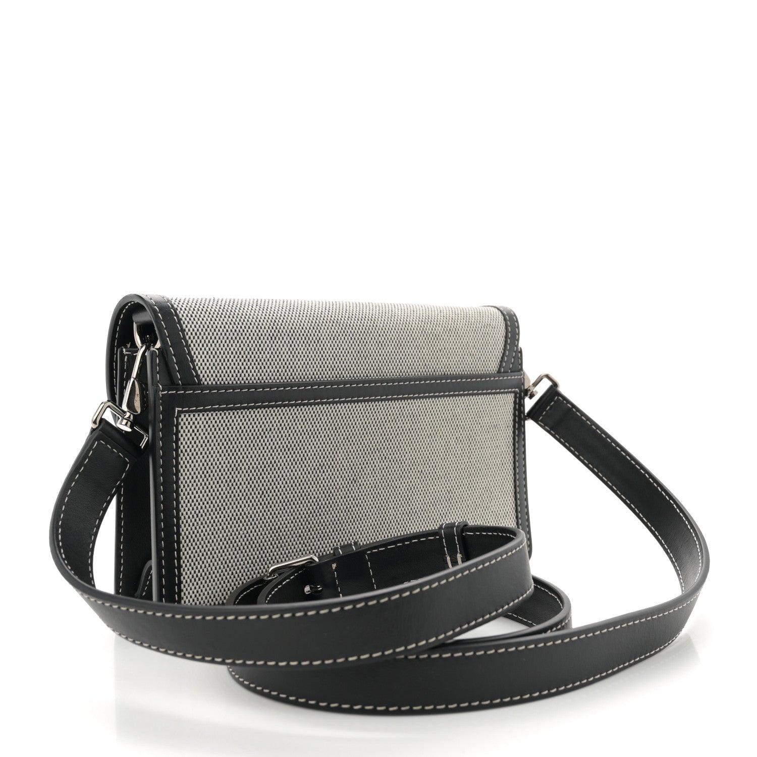 Burberry Cotton Canvas Horseferry Print Crossbody Black 1715917
