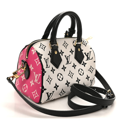 Louis Vuitton Empreinte Monogram Spring in the City Speedy Bandouliere 20 Black White Pink 3 of 9