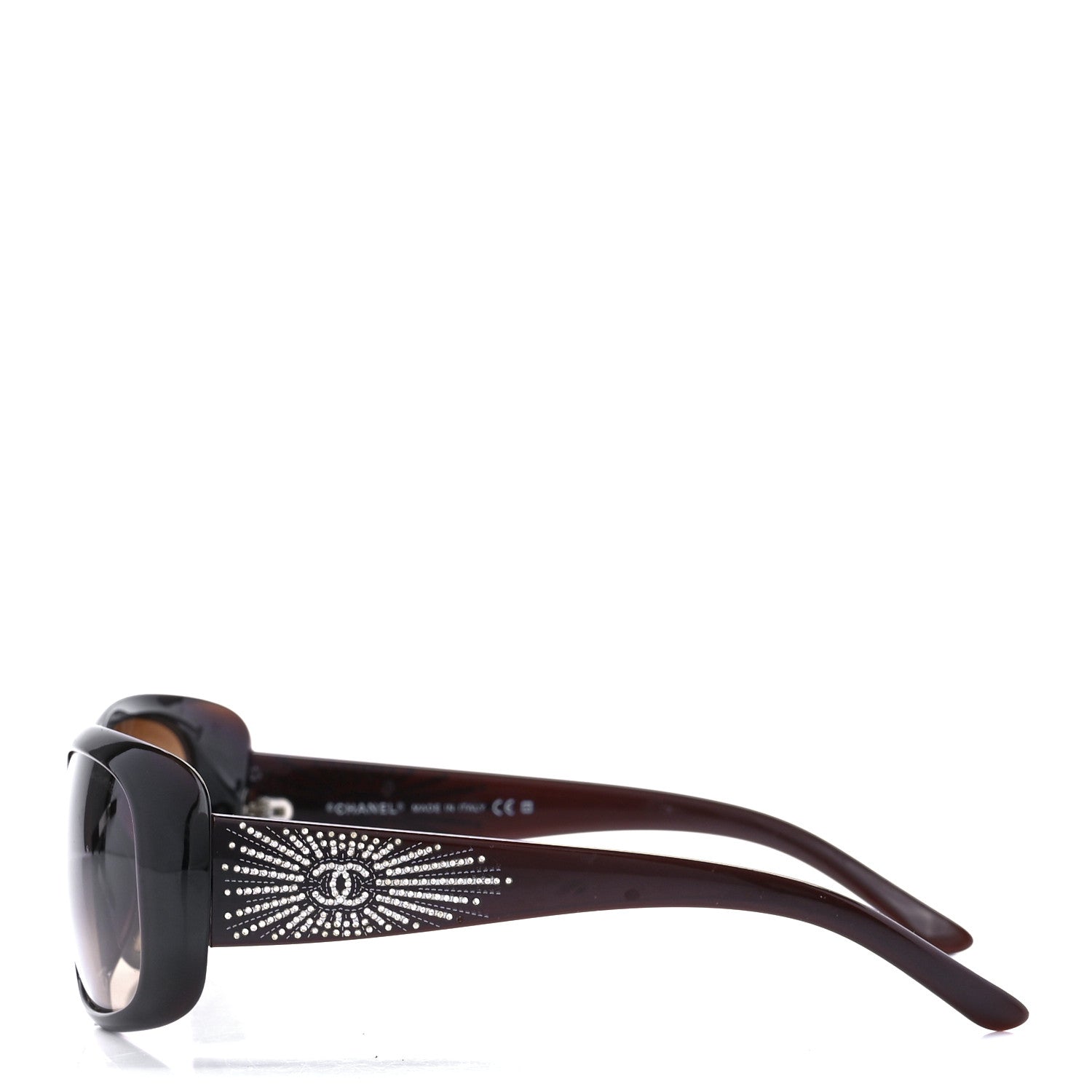 Chanel Crystal CC Logo Sunglasses 6026-B Brown 3 of 8