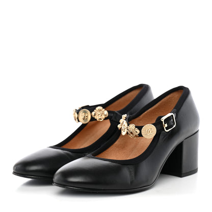 Chanel Lambskin Mary Jane Charm Pumps 39.5 Black 4 of 13