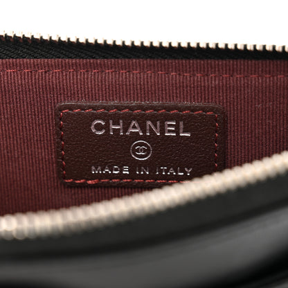 Chanel Lambskin Quilted Zip Card Holder Black 6 of 7
