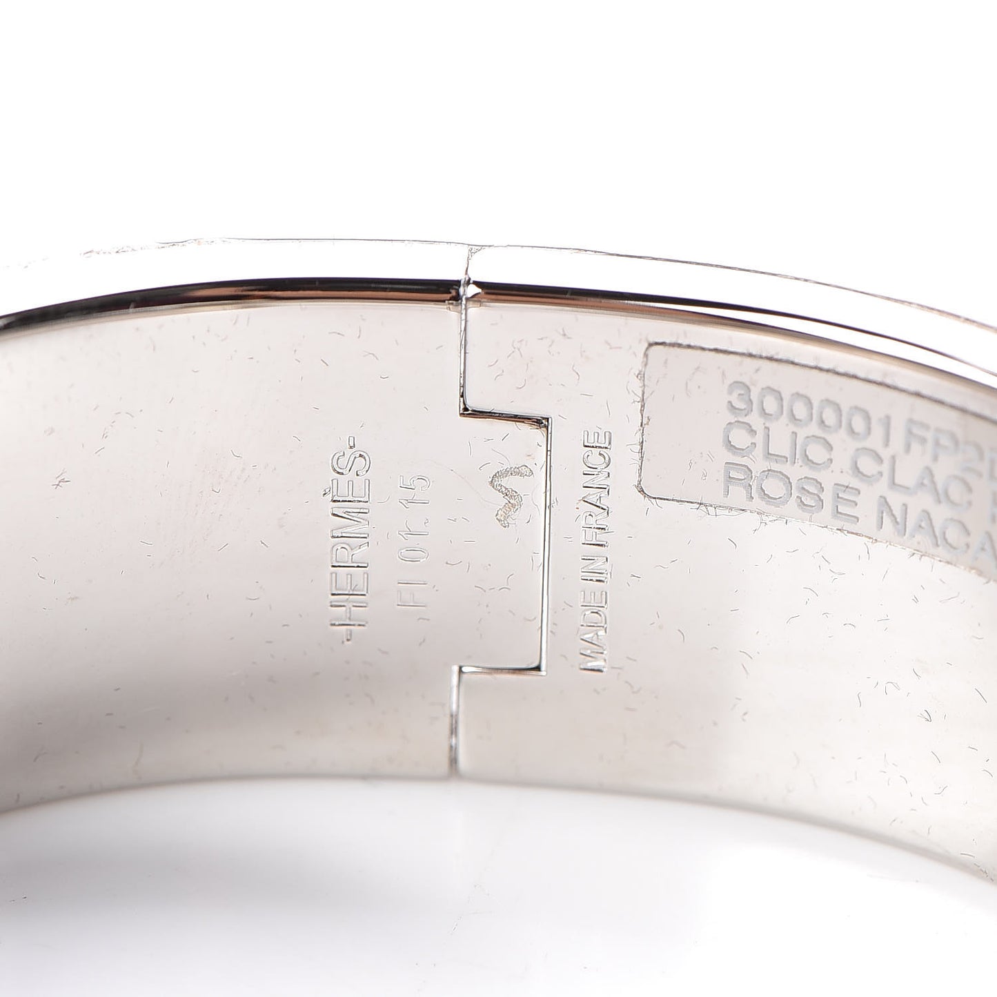 Enamel Wide Clic Clac H Bracelet PM Rose Nacarat