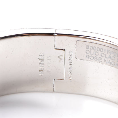 Hermes Enamel Wide Clic Clac H Bracelet PM Rose Nacarat 5 of 5