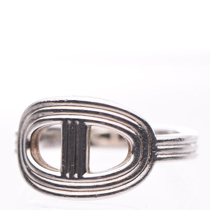 Hermes Sterling Silver Horizontal Chaine d'Ancre 24 PM Ring 49 5 3 of 5