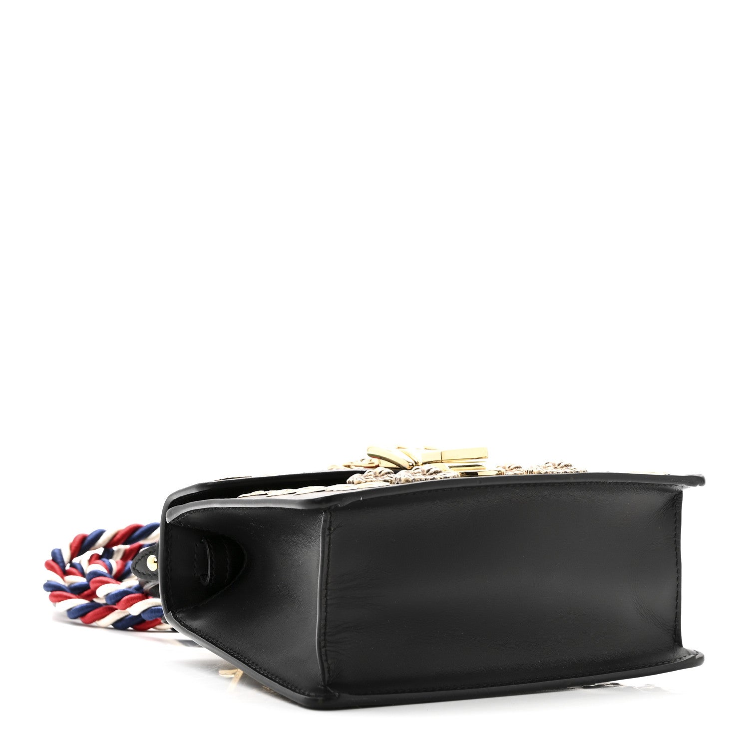 Gucci Calfskin Animal Studs Mini Sylvie Top Handle Bag Black 4 of 10