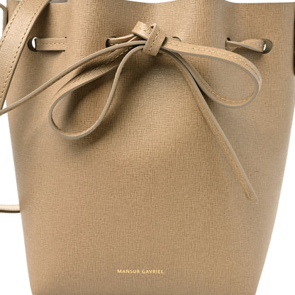 Mansur Gavriel Saffiano Mini Bucket Bag Elefante 7 of 9