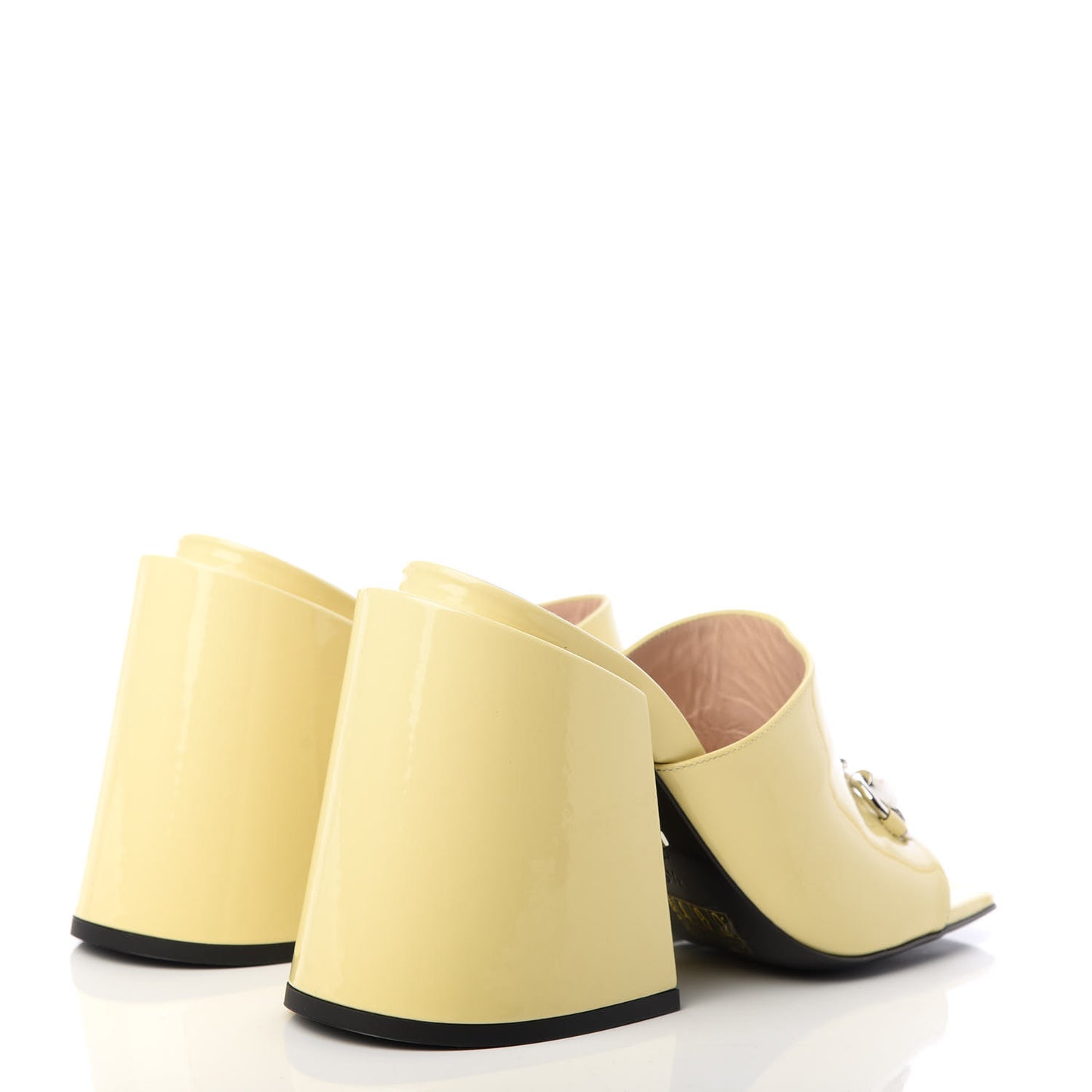 Patent Lexi Horsebit High-Heel Slide Sandals 36.5 Burro