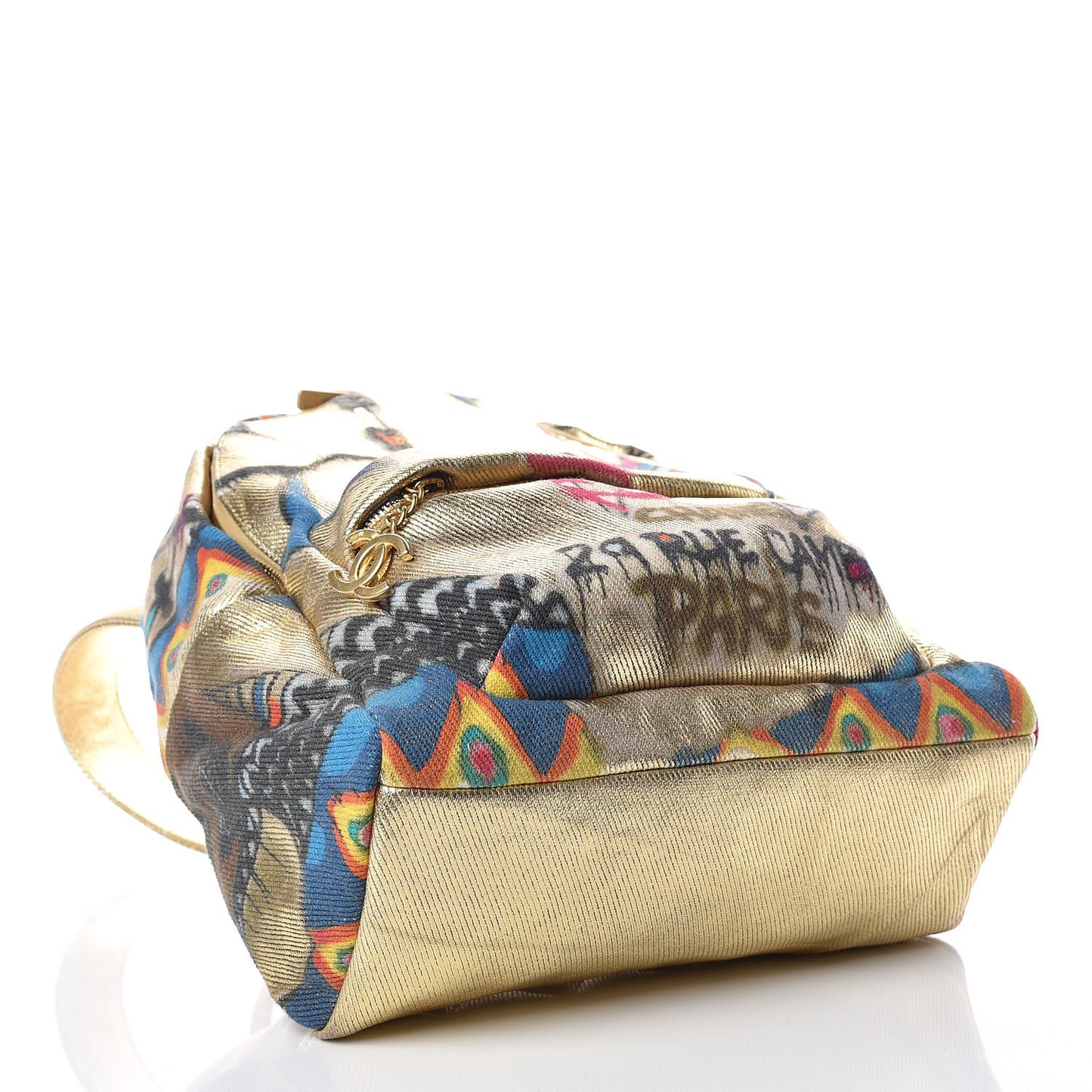 Graffiti Printed Canvas Street Spirit Backpack Multicolor