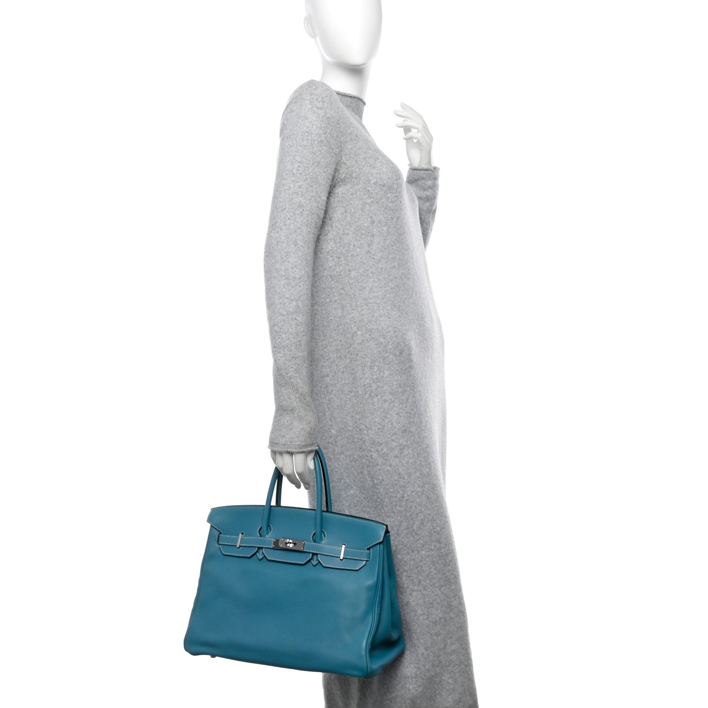 Swift Birkin 35 Bleu Jean