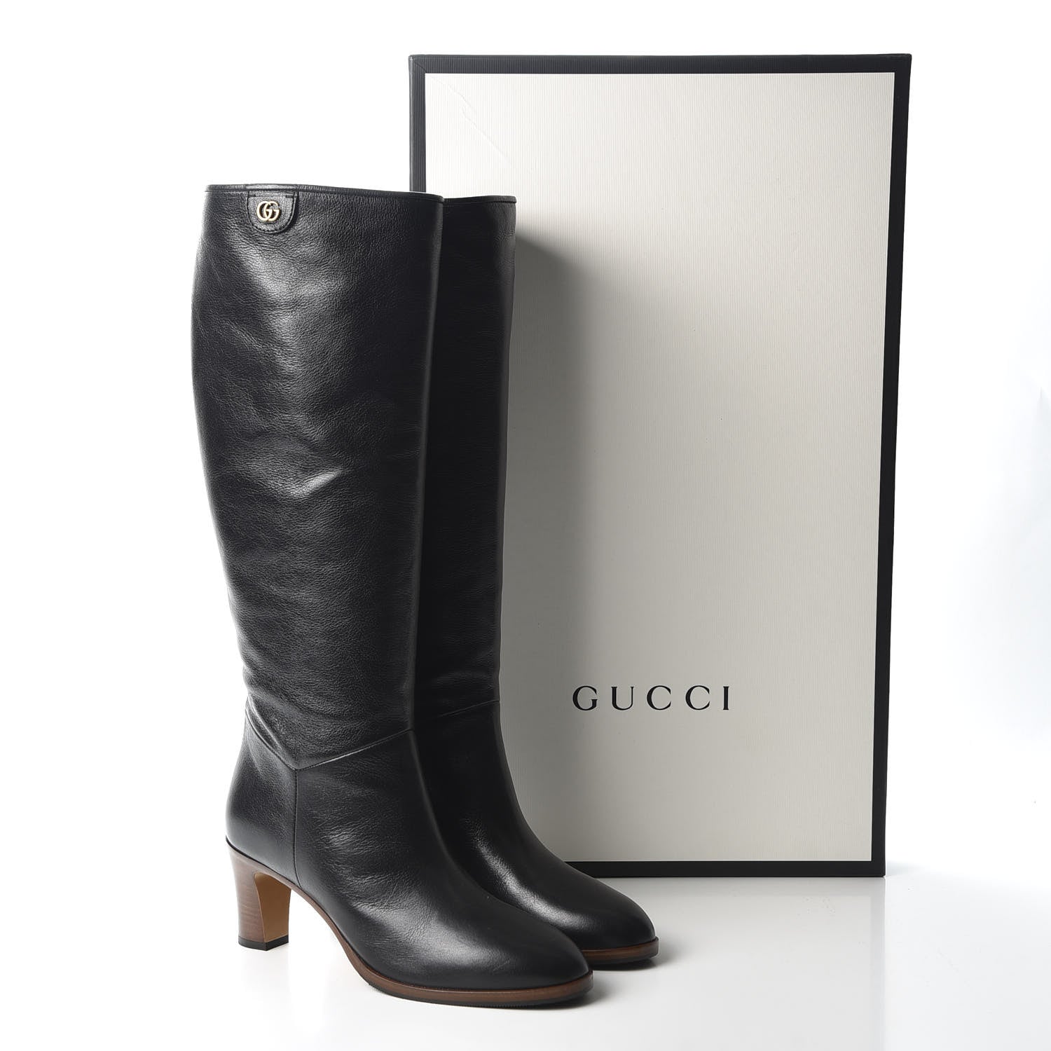 Gucci Calfskin Piuma Lux Energy High Boots 39 Black 10 of 10