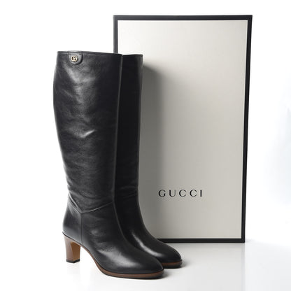 Gucci Calfskin Piuma Lux Energy High Boots 39 Black 10 of 10