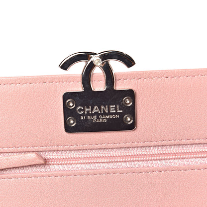 Chanel Goatskin Quilted CC Box Wallet on Chain WOC Pink 6 of 14
