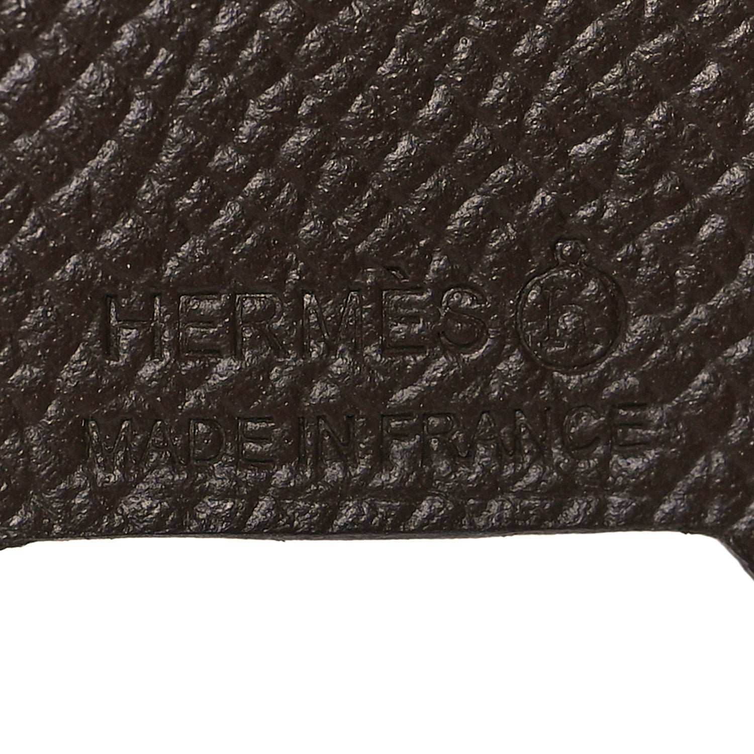 Hermes Epsom Togo Petit H Elephant Bag Charm Bleu Saphir Chocolate 3 of 3