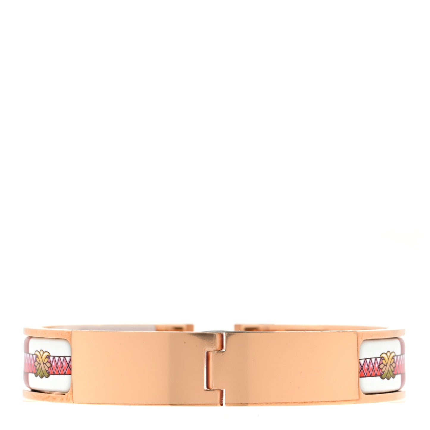 Enamel Printed Narrow Cliquetis Clic Clac H Bracelet GM Ultra Pink