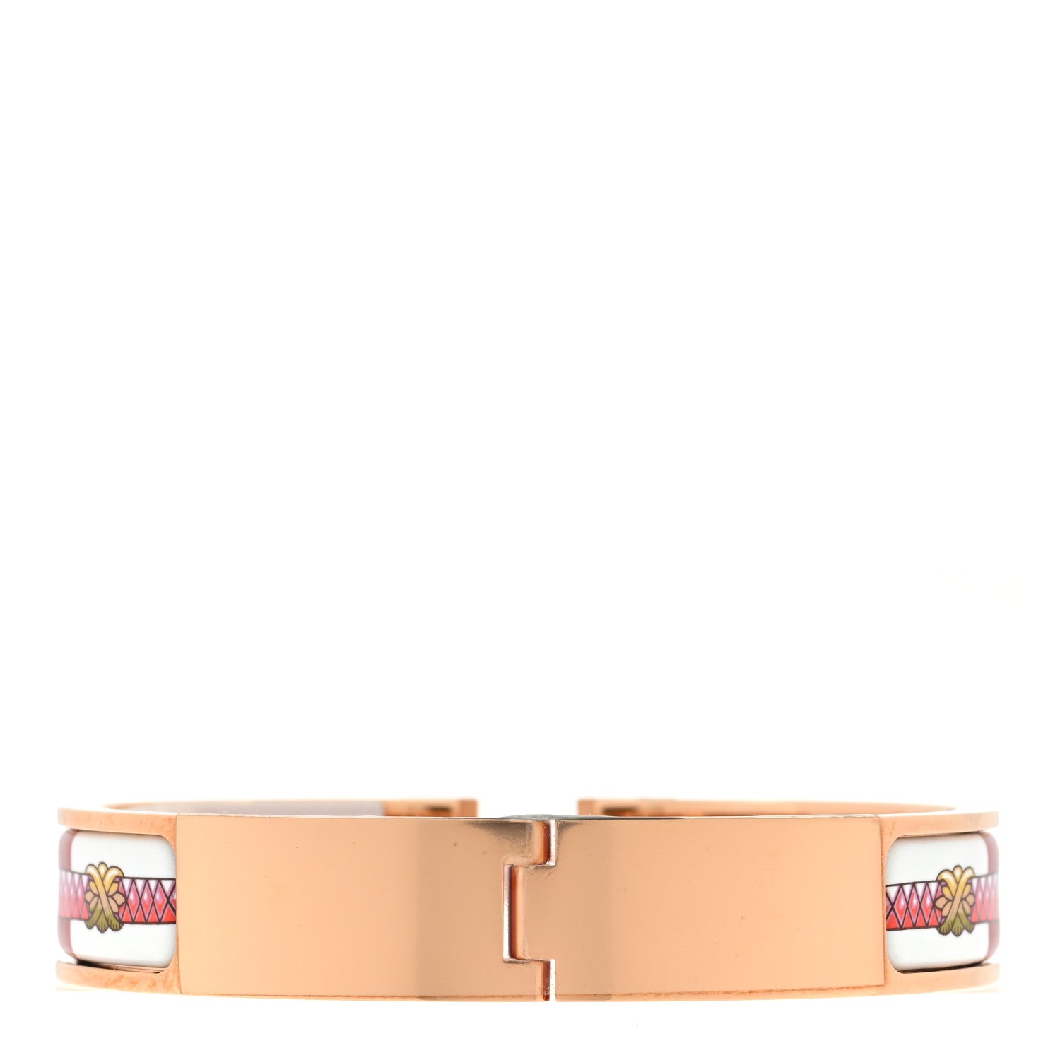 Hermes Enamel Printed Narrow Cliquetis Clic Clac H Bracelet GM Ultra Pink 2 of 3