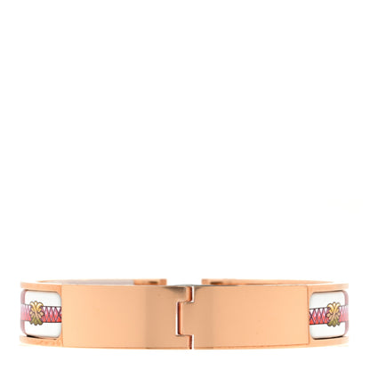 Hermes Enamel Printed Narrow Cliquetis Clic Clac H Bracelet GM Ultra Pink 2 of 3