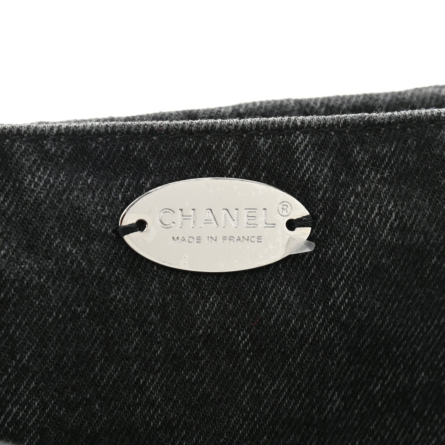 Chanel Denim Quilted Denimpression Flap Grey Black 6 of 9