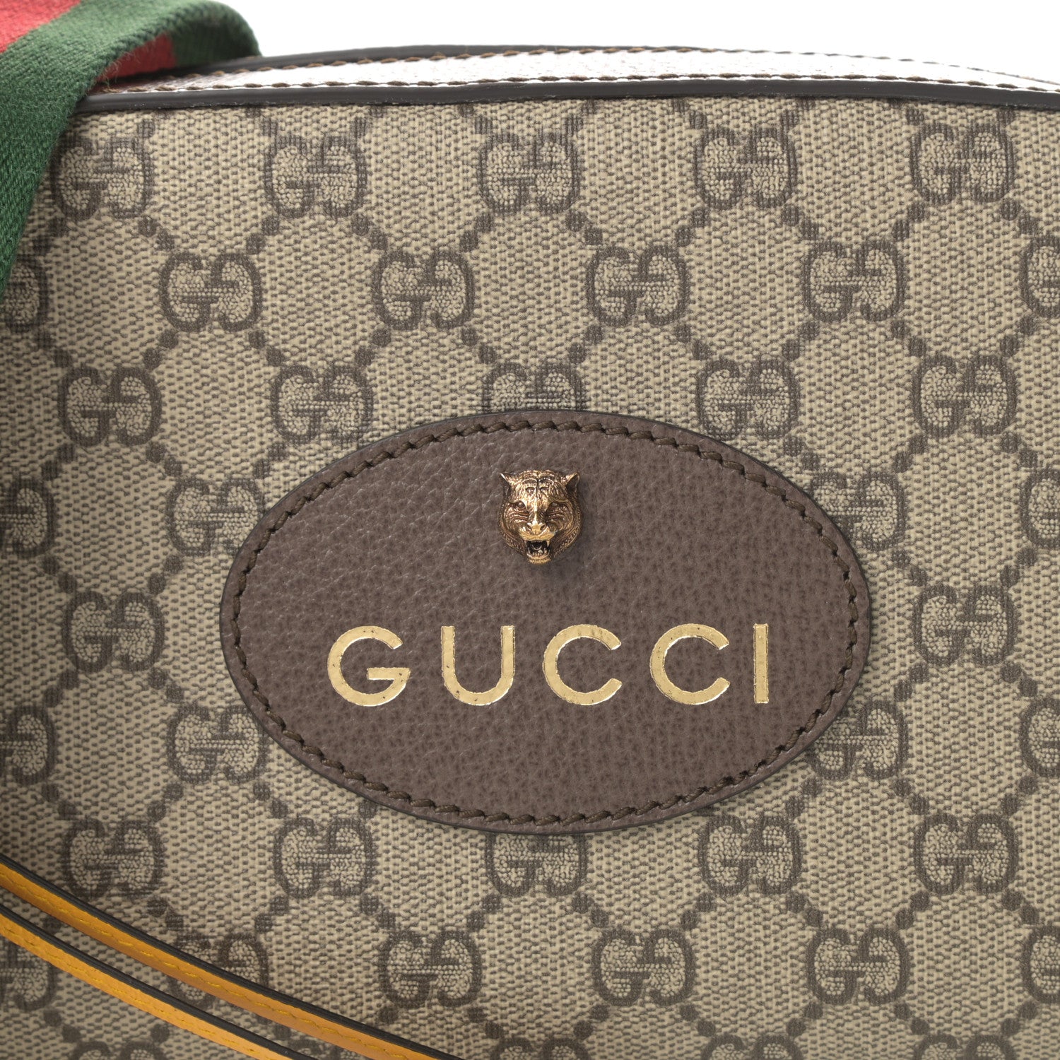 Gucci GG Supreme Monogram Web Neo Vintage Shoulder Bag Beige New Acero Crop 8 of 11