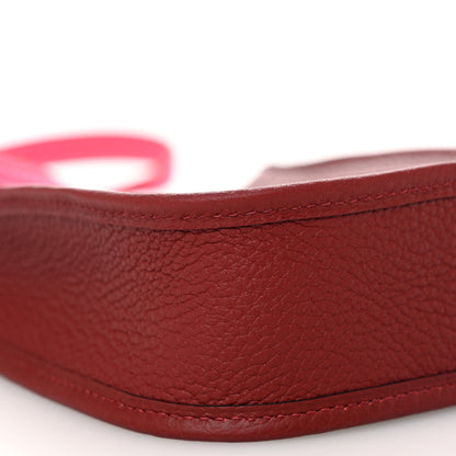Hermes Taurillon Clemence Evelyne Sangle Cordage TPM Rouge H Orange Field Rose Tyrien 9 of 11