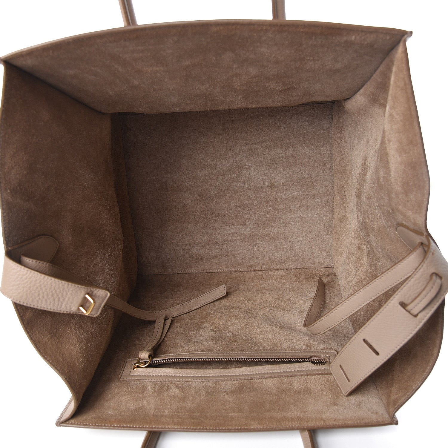 Celine Supple Calfskin Medium Phantom Luggage Beige 5 of 13