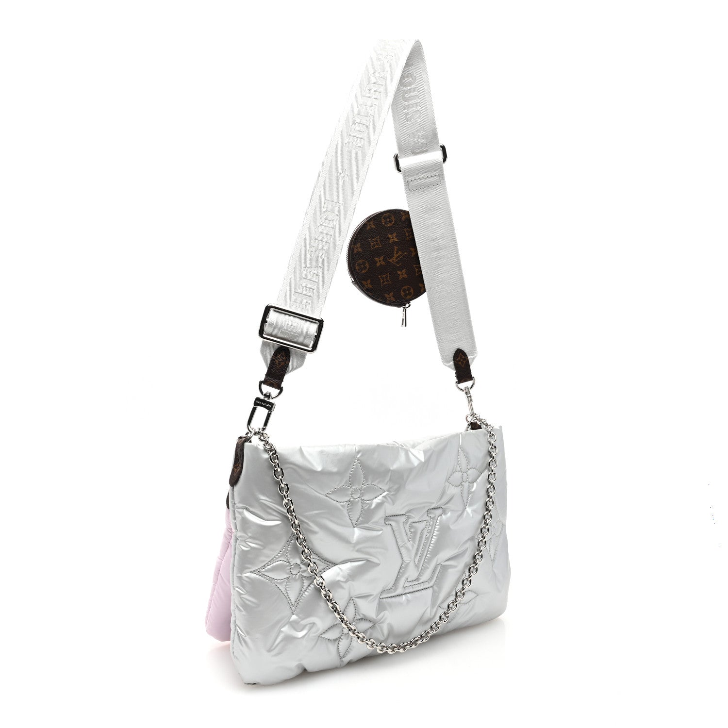 Louis Vuitton Econyl Monogram Pillow Maxi Multi Pochette Accessories Silver Pale Pink 3 of 10