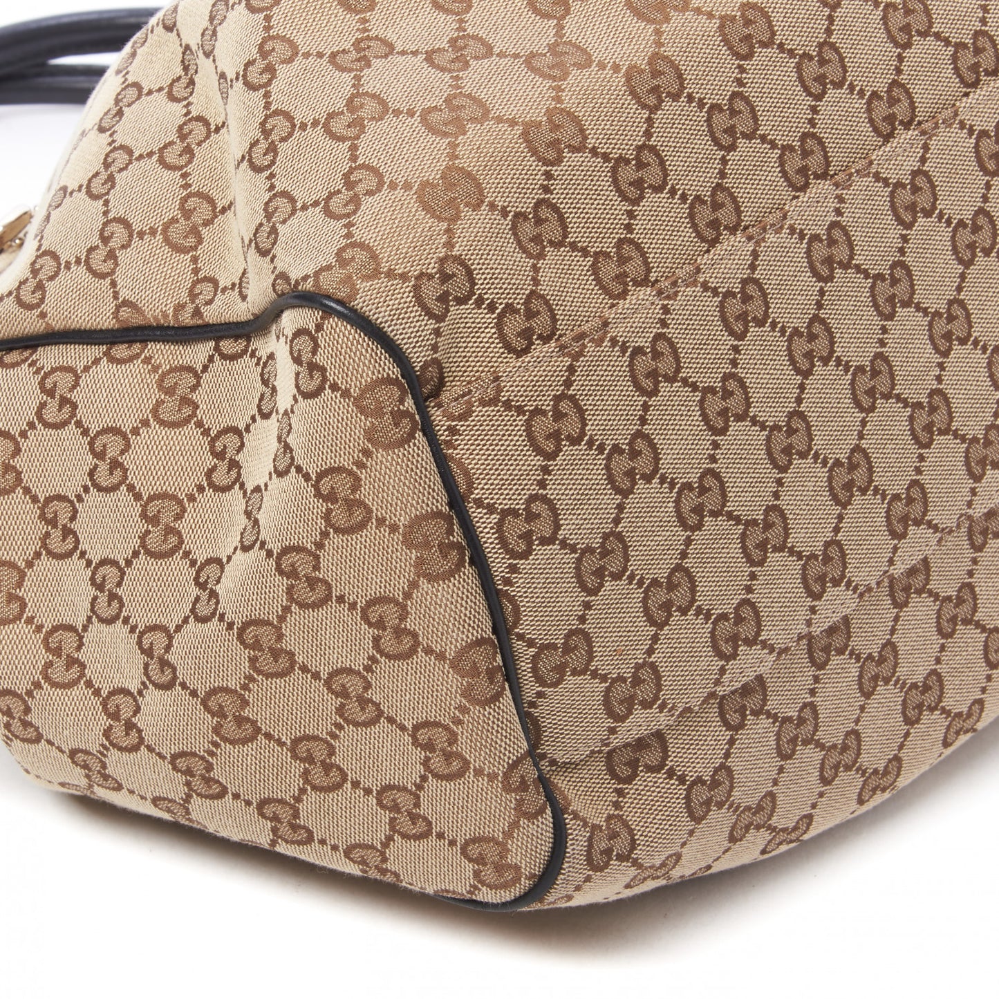 Monogram Large Sukey Tote Beige Ebony Black