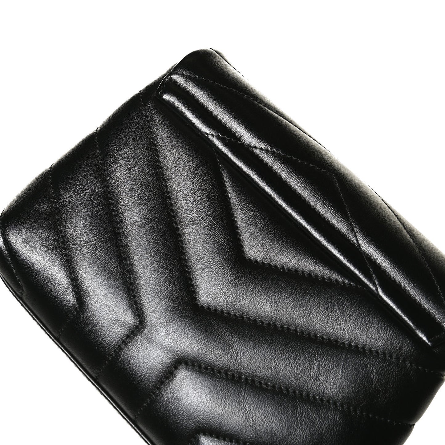 Calfskin Y Quilted Monogram Toy Loulou Crossbody Bag Black
