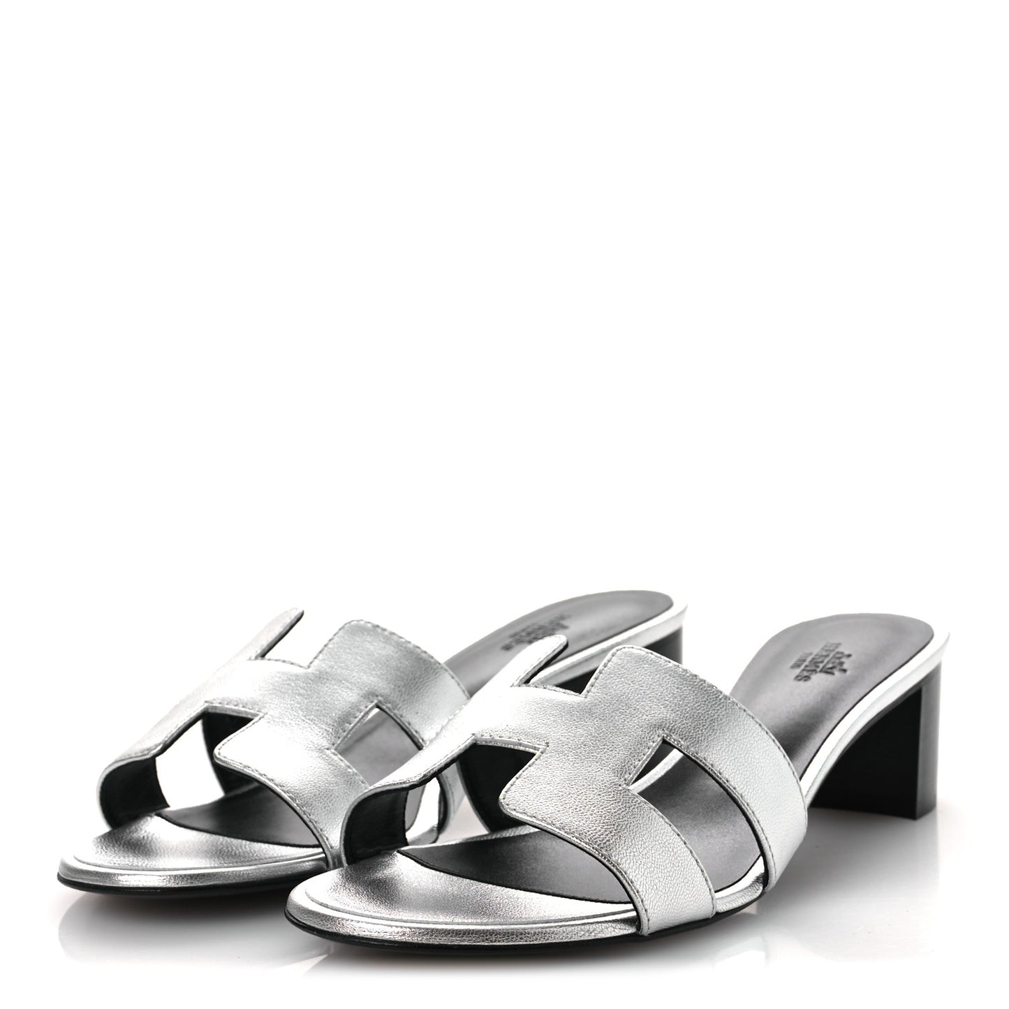 Metallic Nappa Oasis Sandals 41 Argent