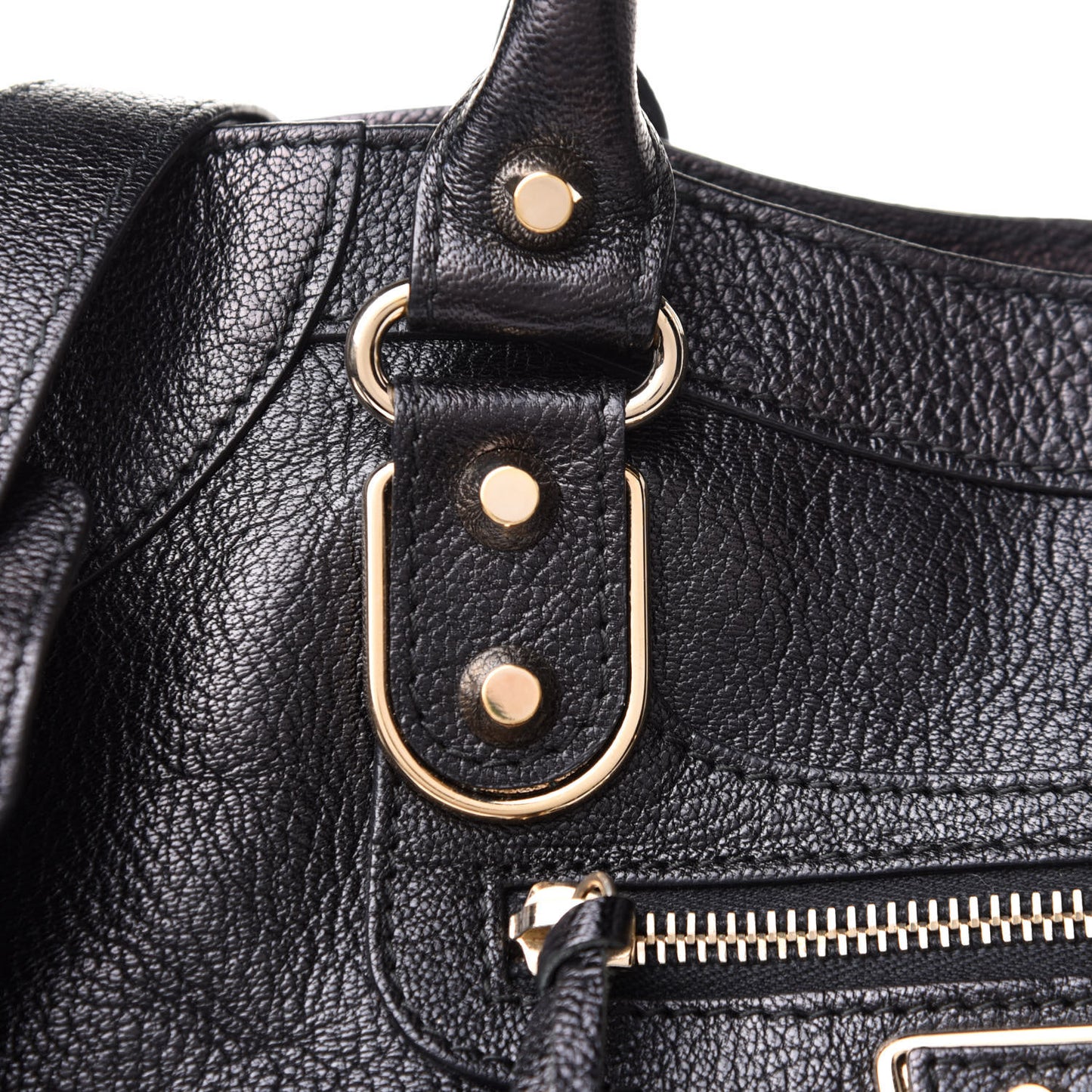 Chevre Gold Metallic Edge Hardware Velo Black