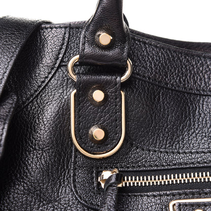 Balenciaga Chevre Gold Metallic Edge Hardware Velo Black 8 of 16