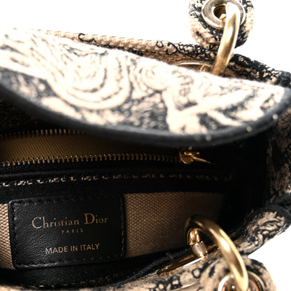 Christian Dior Canvas Toile De Jouy Embroidered Mini Lady D-Lite Beige Mullticolor 6 of 9