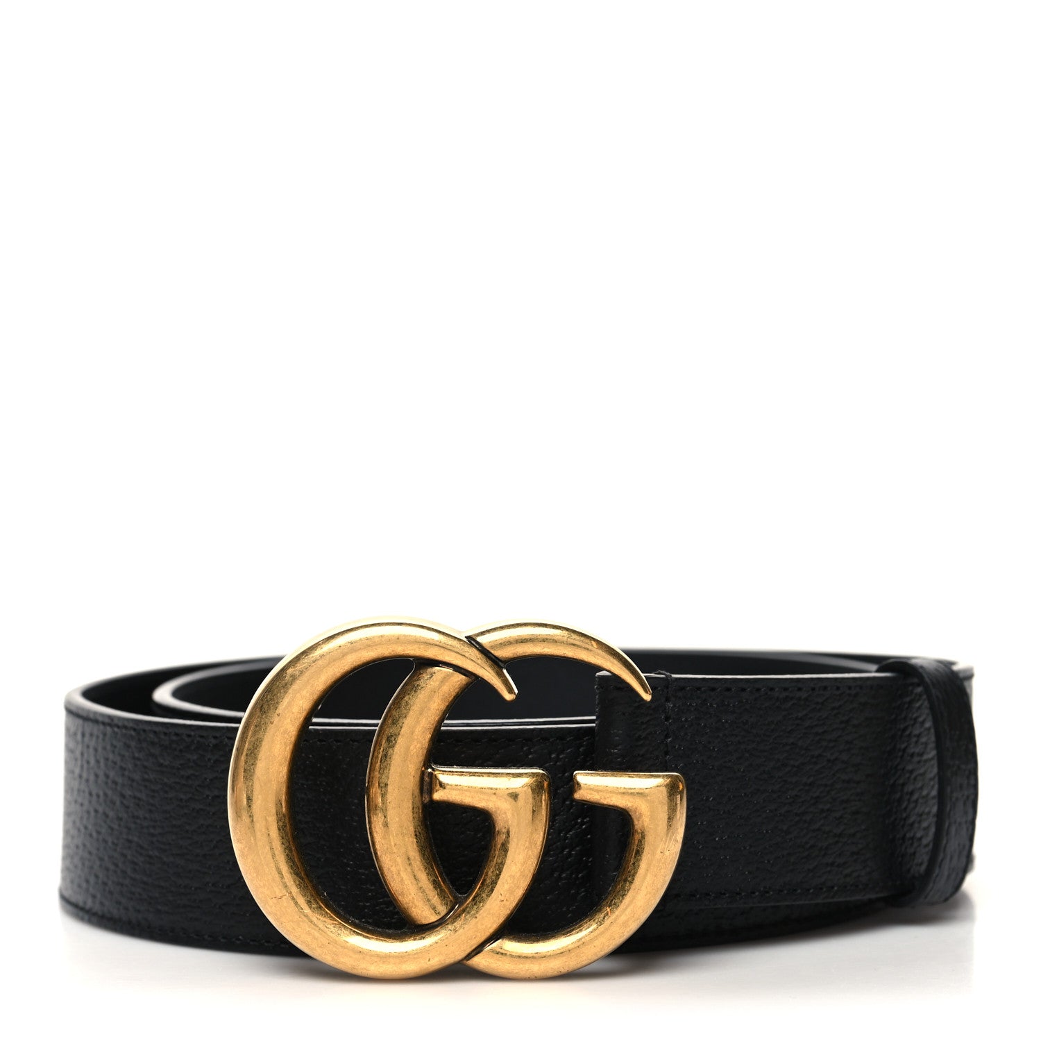 Gucci Textured Dollar Calfskin Double G 40mm Belt 95 38 Black 1 of 5
