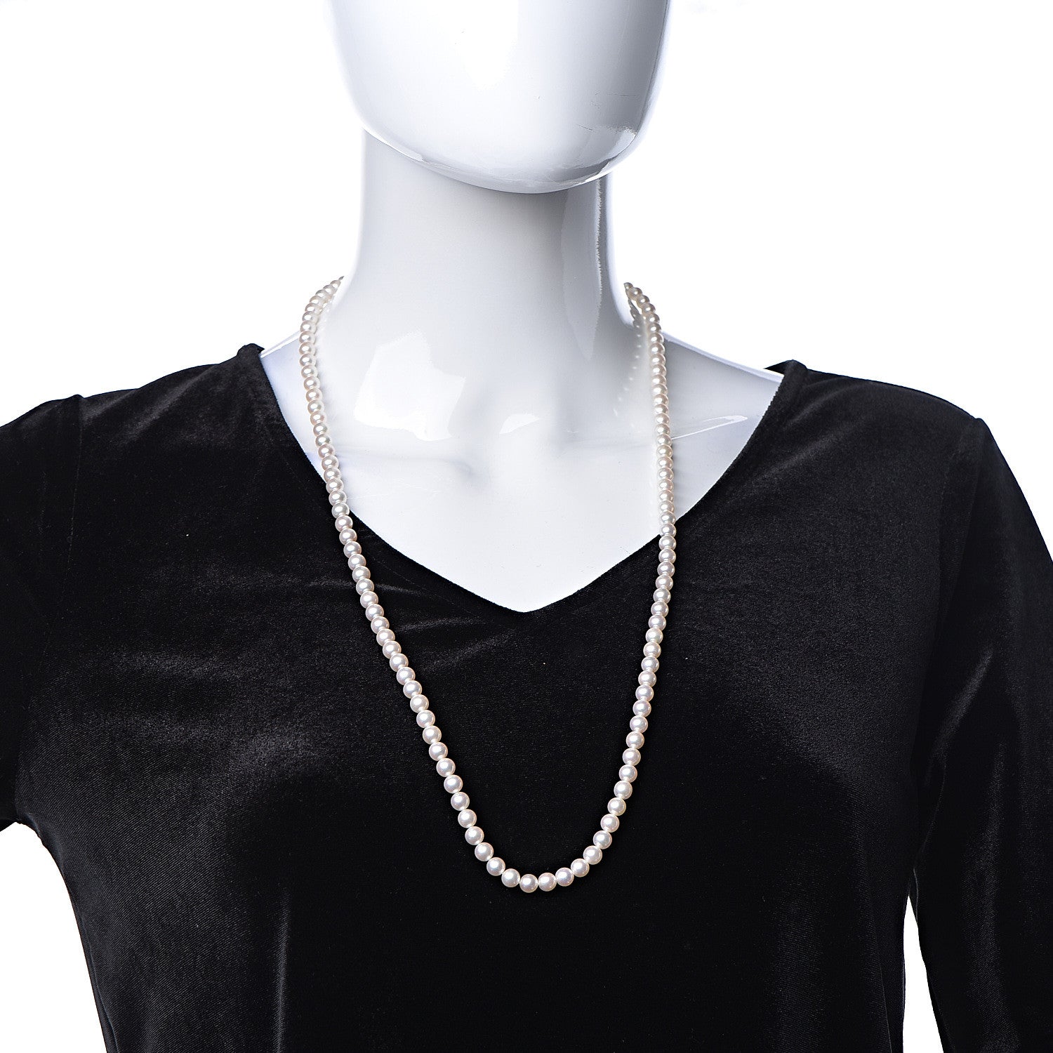 Mikimoto 14K White Gold 6-6.5mm Akoya Pearl Strand Necklace 28 2 of 7