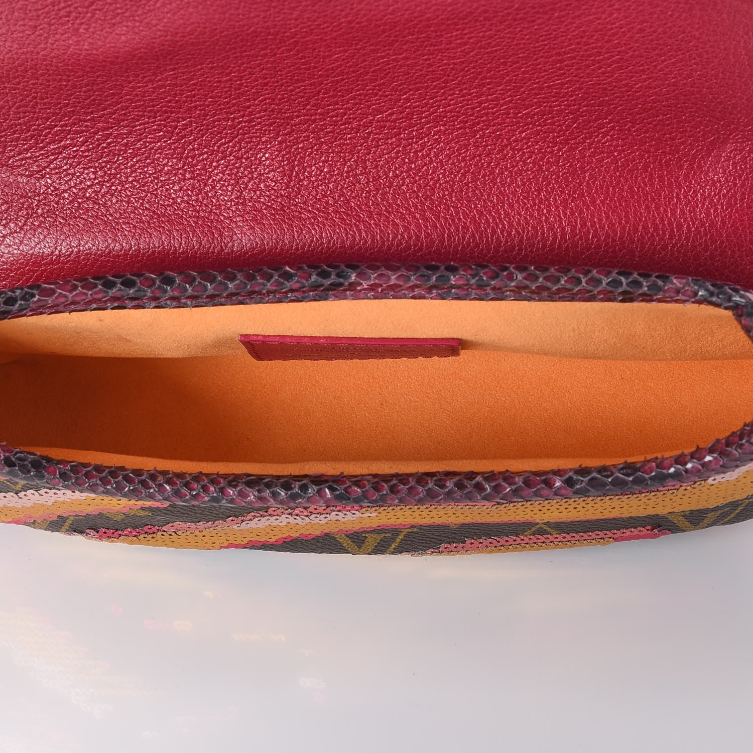 Louis Vuitton Monogram Sequins Savage Cub Clutch Rose 8 of 8