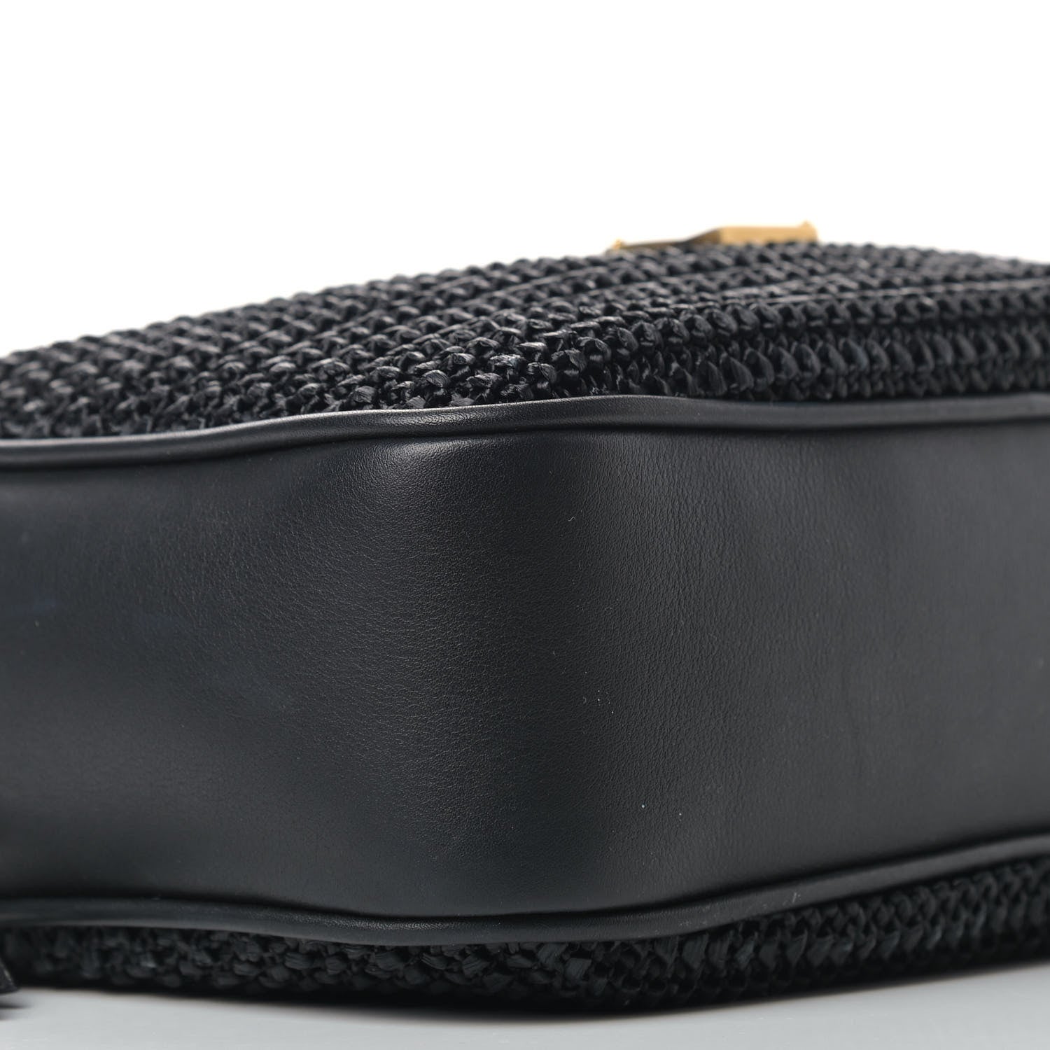 Saint Laurent Raffia Canvas Monogram Lou Camera Bag Black 8 of 11