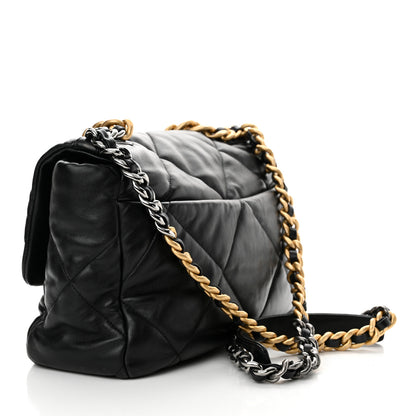 Chanel Lambskin Quilted Large Chanel 19 Flap Black 3 of 13