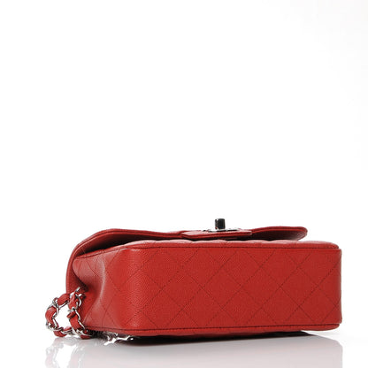 Chanel Caviar Quilted Mini Rectangular Flap Red 4 of 8