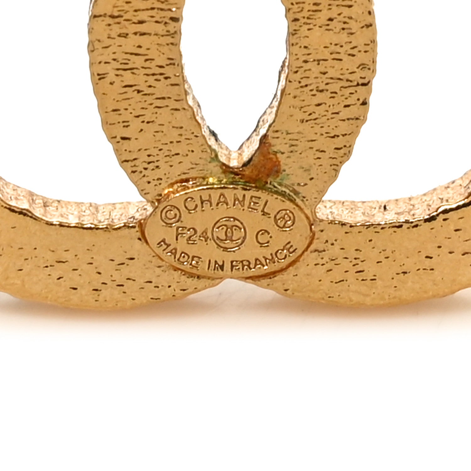Chanel Enamel CC Earrings Black Gold 4 of 5