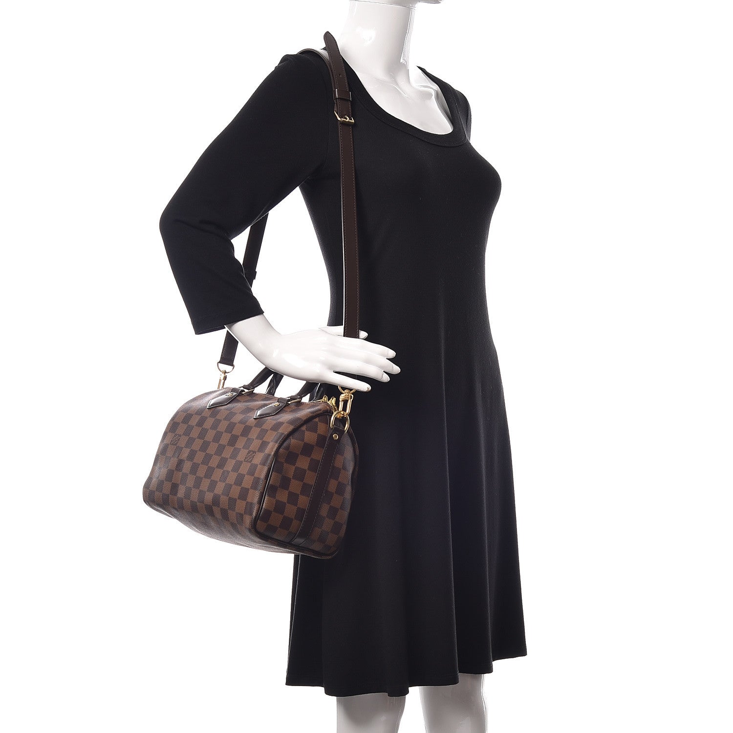 Louis Vuitton Damier Ebene Speedy Bandouliere 25 2 of 11