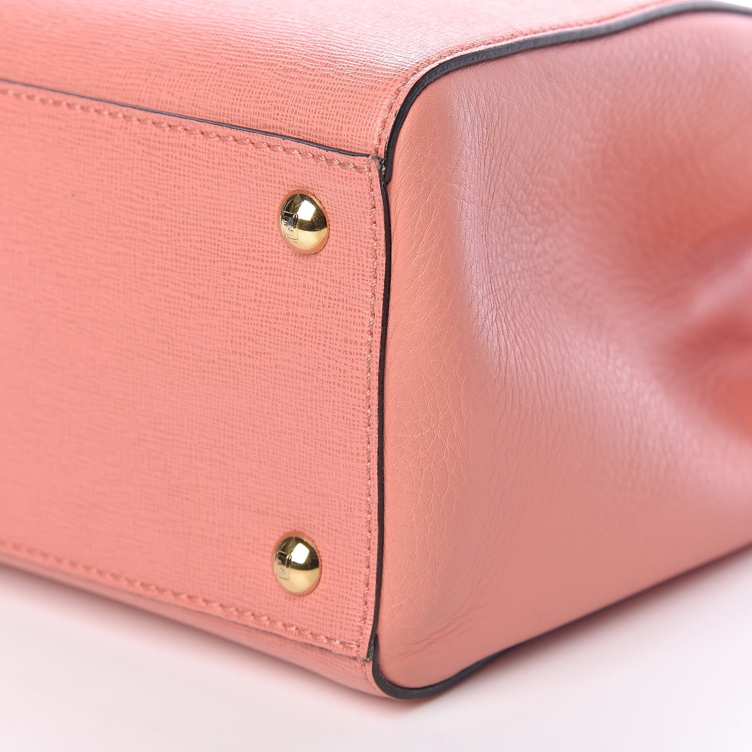 Fendi Vitello Elite Petite 2Jours Tote Pesca 10 of 17