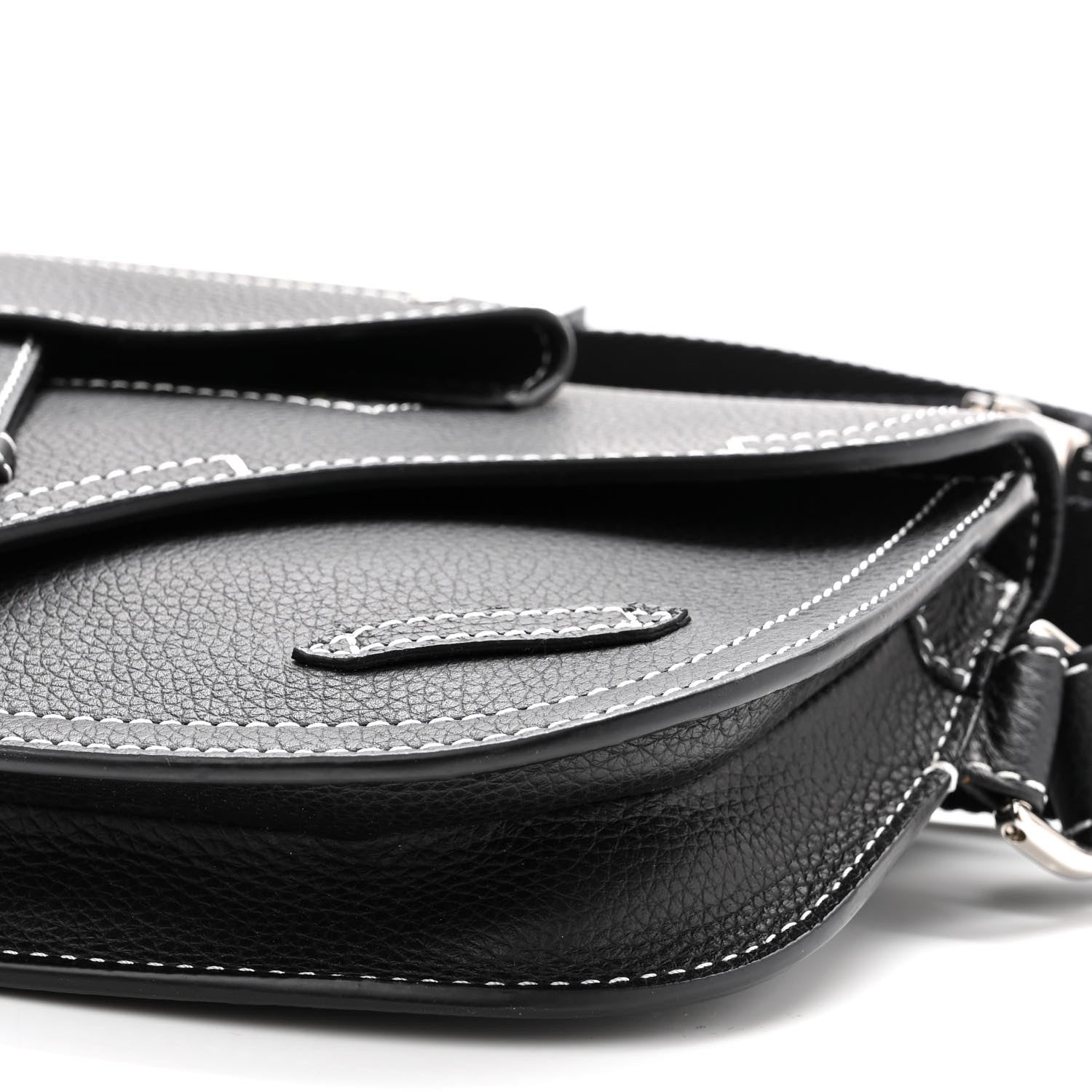 Christian Dior X KAWS Grained Calfskin Saddle Pouch Black 9 of 9