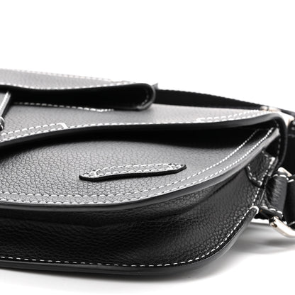 Christian Dior X KAWS Grained Calfskin Saddle Pouch Black 9 of 9