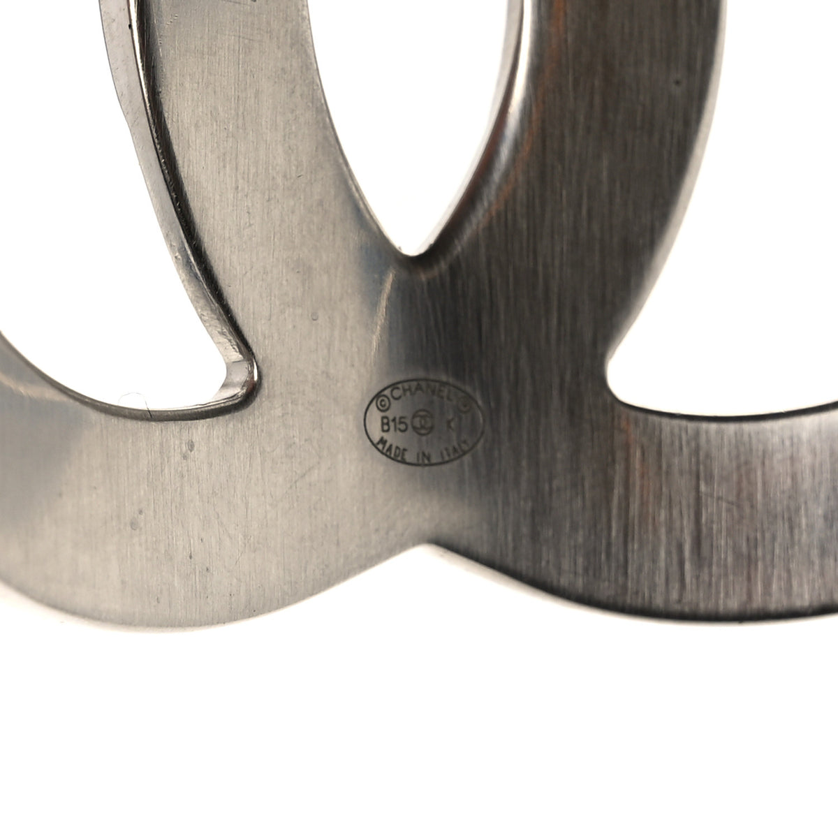Quilted CC Hair Pin Ruthenium